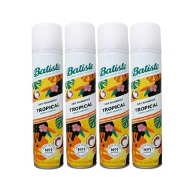 Batiste Dry Shampoo, Tropical, Exotic Coconut Scent, 4.23 oz (Pack of 4)
