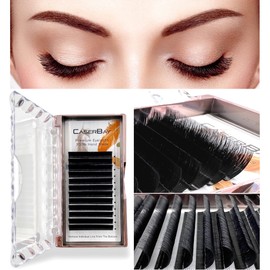Lash Extension Supplies, 3 Trays 12 Rows Easy Fan Volume Eyelash Extensions, Self Fanning Blooming Faux Mink Individual Lashes, 0.05-C, 9mm-17mm Mix Tray