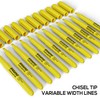 INTUNO Yellow Highlighters, 120 Count, Chisel tip, Suitable for Office