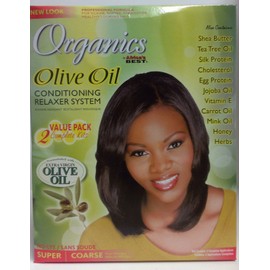 Organics Olive Oil Conditioning Relaxer System No-Lye Super Value Pack 2kits