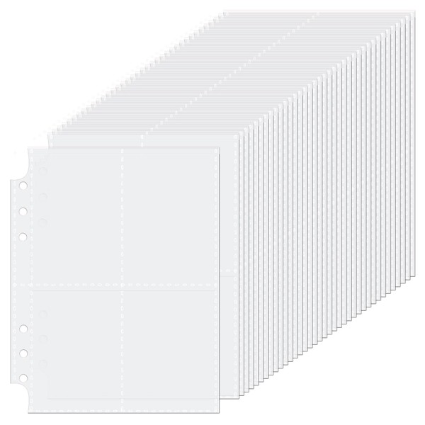 Antner 25 Pack 6 Ring A5 Binder Sleeves 2.5x3.5" Photocard
