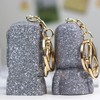2PCS Easter Island Figurine Keychains, Moai Statue Sculpture Keyring Pendant