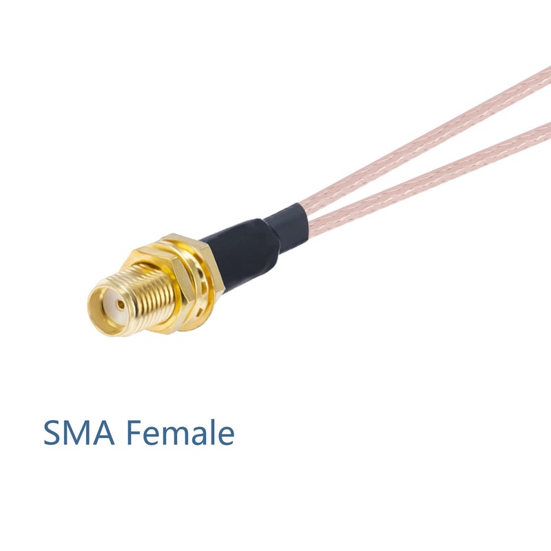 POBADY SMA Splitter Cable SMA Female to SMA Dual Male