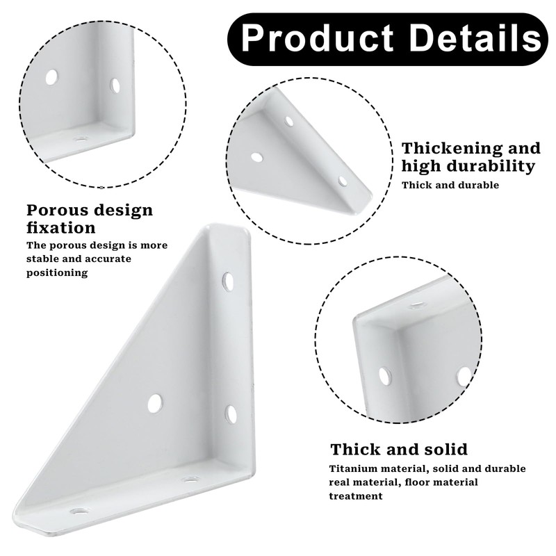 Pack of 4 Angle Corner Brackets, Bed Corner Support Bracket,