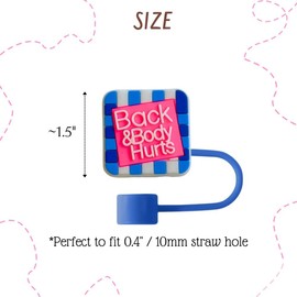 9PC Funny Straw Topper Fun Cute Kawaii Cup Cap Silicone Lid Cover for Meme Drinking Tumbler Decor Water Bottle Adult Men Women Nurse Medical Attachments Accessories Supplies Work Office Gifts