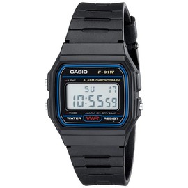 Casio Casio F91W-1 Classic Water Resistant Black Digital Wrist Watch,Resin Strap Band