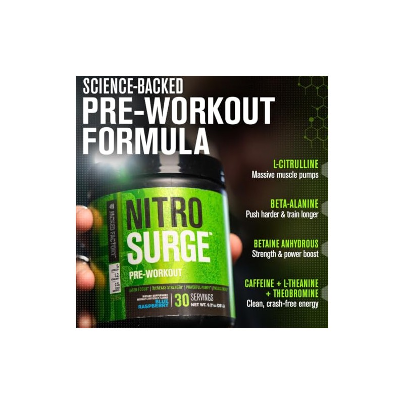 Jacked Factory Suplemento Pre-entrenamiento Nitrosurge Energ a Ilimitada