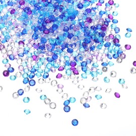 PATIKIL 4000 Pieces Transparent Diamond Crystal 4mm Acrylic Wedding Diamonds Table Scatter Confetti Vase Fillers Gems for Table Centerpiece Bridal Shower Party, Blue Purple Clear