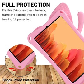 JGY Fire HD 10 Kids Tablet 10.1 11th Gen Pretty Butterfly Case for Kids Girl EVA Foam Full Cover Sturdy Fire HD 10 Case with Stand Pencil Holder Shockproof Rugged Case for Fire HD 10 Tablet (Pink)