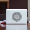 Oriental Black and White Mandala Design Stickers, Laptop, Car, Refrigerator,