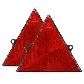Daisybee Triangular Reflectors Automotive Inspection Size for Truck, Trailer, Tractor, Camper, Towed Vehicle, Set of 2