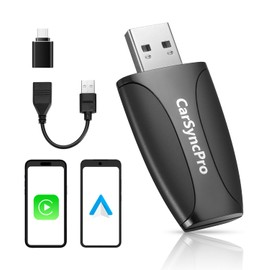 Wireless CarPlay & Android Auto Adapter - Fast & Stable Connection, Plug & Play, Universal Fit for iOS 10+/Android 11+, Transform Your Wired System to Wireless with Type-C/USB-A for 800+ Cars (2016+)