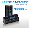 CITYORK 4 Pack 10000mAh Rechargeable D Batteries, 1.2V Ni-MH High