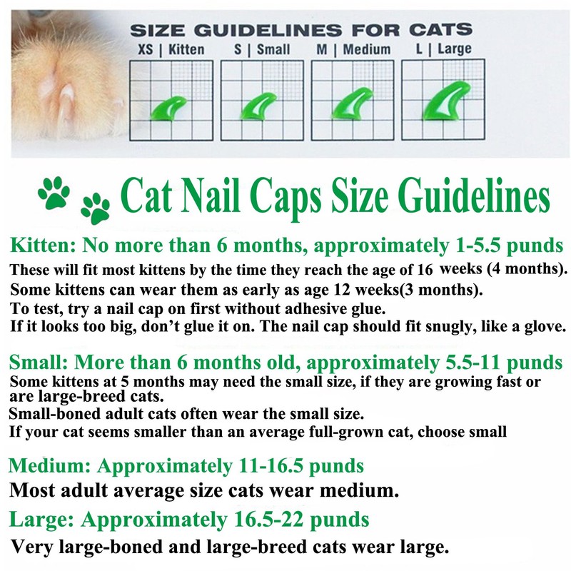 VICTHY Cat Nail Caps and Covers with Glue and Applicators