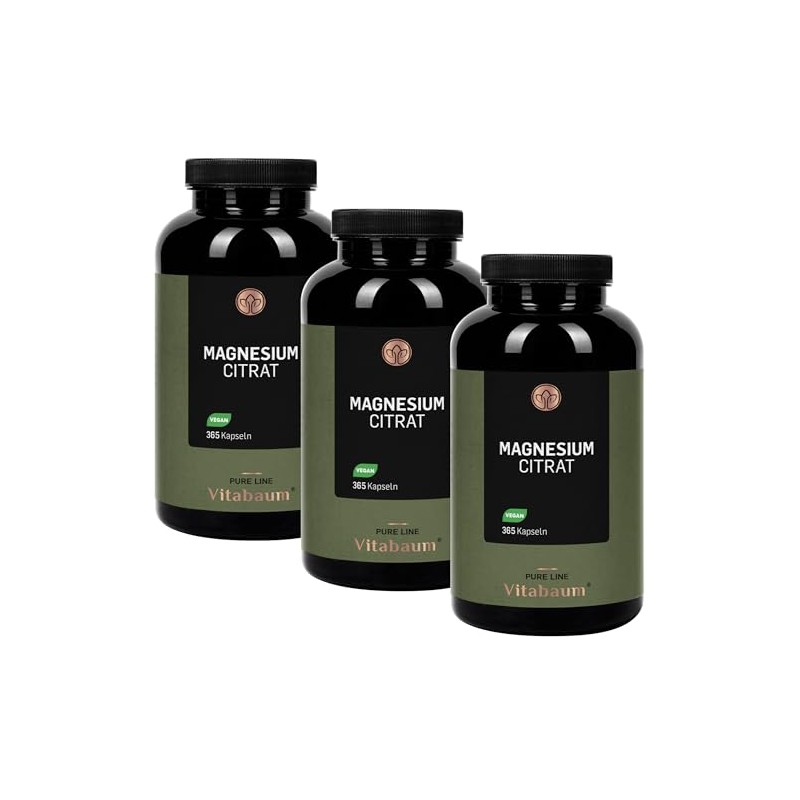 Vitabaum Magnesium Citrate - 375 mg Magnesium per Serving -