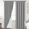 H.VERSAILTEX Linen Look 100% Blackout Curtains 84 Inches Long for