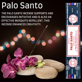 Satya Nag Champa Palo Santo Incense Sticks | x12 pack | with SAMASIA incense sticks holder | Used for Paomatherapy, Spa, Yoga, Weddings, Meditation, Healing, Positivity and Relaxation
