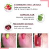 evpct 3Pcs Aloe Vera Strawberry Black Red Cherry Lip Balm