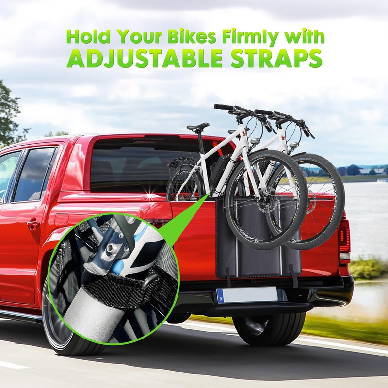 Tailgate Bike Pad for 2 Bikes, Truck Tailgate Bike Protection