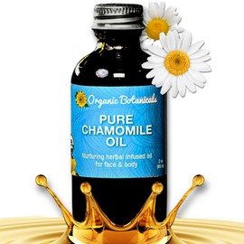 Organic Botanicals Pure Organic Chamomile Oil - USDA Certified, Premium Grade Natural Therapeutic Oil for Body, Skin, Face, Hair & Massage Therapy - Relaxing, Bath & DIY Infused Flower Extract (2 oz)