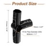 sourcing map 2 Pcs Structural Pipe Connectors, 1-1/8" 4-Way Metal