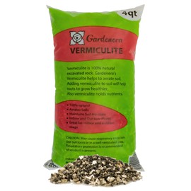 Horticultural Organic Vermiculite by GARDENERA - Medium Grade - Natural Soil Additive for Potted Plants, Orchids, Hydroponics, Terrariums (4 Quart)