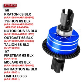 RCMYou RC Diff Gear 43T/13T Upgrades Part for 1/8 Kraton Outcast Typhon Notorious 6s BLX 1/7 Infraction Felony Mojave 6s BLX Limitless,Navy Blue