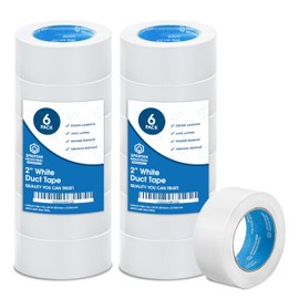 Spartan Industrial - 2" X 30 yd White Duct Tape - 12 Rolls of Water-Resistant Duct Tape for Outdoor and Indoor Use - No Residue, 9 Mil