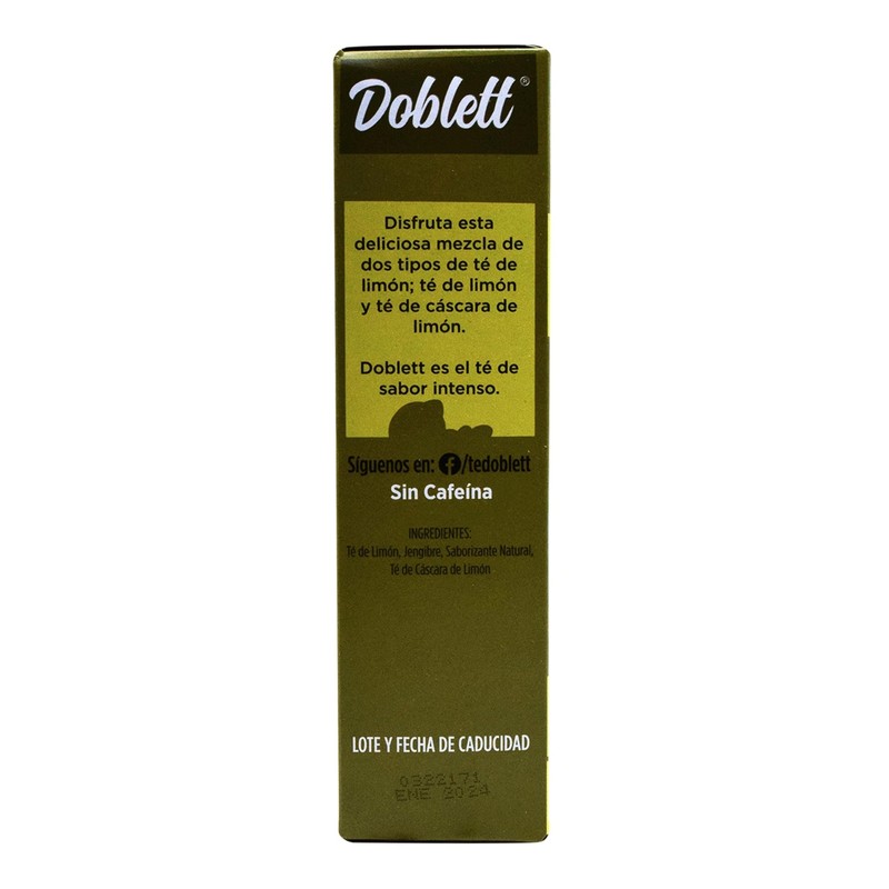 Ginger Lemon Tea (Te De jengibre Con Limon). 16 Bags.