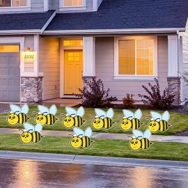 VictoryStore Honey Bee Yard Pathway Markers 9pcs, 17"x14", 19411