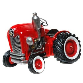 Money Box Tractor Nostalgic Vintage Retro Tractor Red