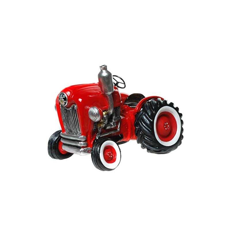 Money Box Tractor Nostalgic Vintage Retro Tractor Red