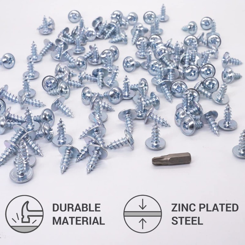 SKIR'CO (Pack of 80) Galvanised Steel 6.0 x 16mm Silver