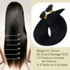 RUNATURE U Tip Hair Extensions Black Human Hair Keratin Hair