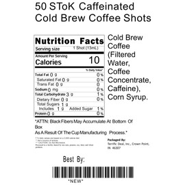 50 SToK Caffeinated Cold Brew Coffee Shots