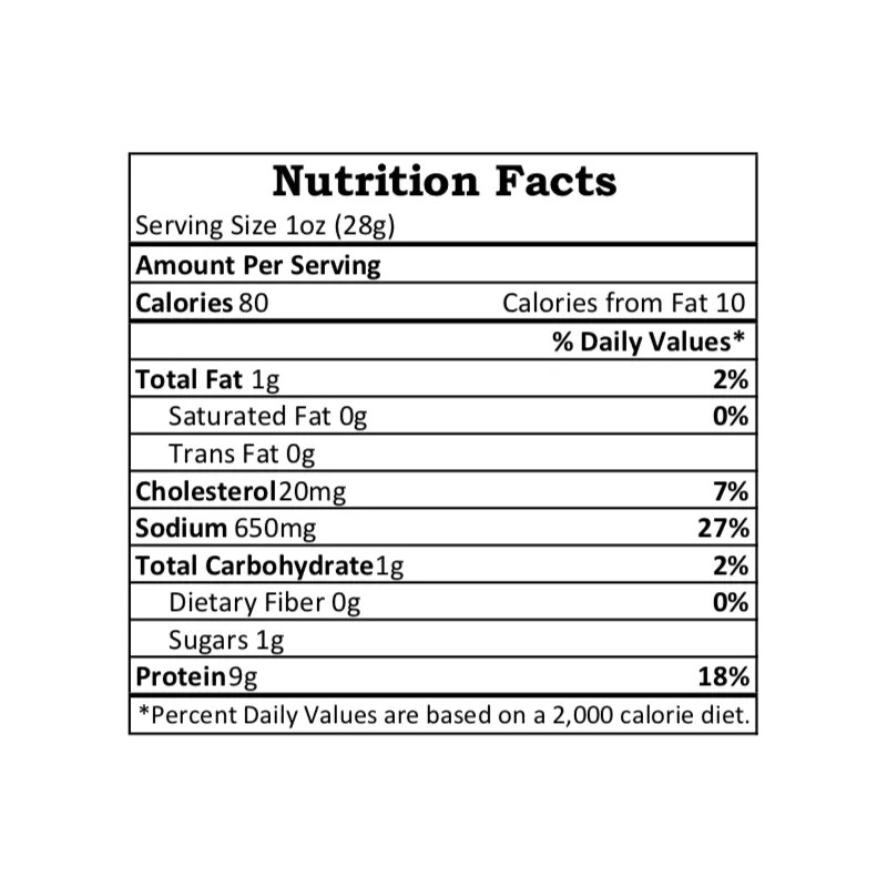 East Texas Beef Jerky Lemon Pepper 1/2 LB