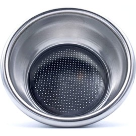 54mm 2 Cup Dual Wall Coffee Filter Basket - Pressurized Stainless Steel, Metal Portafilter Container - Reusable, Washable - Compatible with Breville Espresso Machines - 18/20g (Dual Wall)