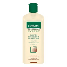 Gerovital Tratament Expert, Keratin Regenerating Shampoo, Hair care, Hair Regenerating Care for fragile, fine, devitalized Hair, 400 ml