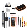 Soldering Iron Set, Grey Ockered Soldering Iron 19 in 1
