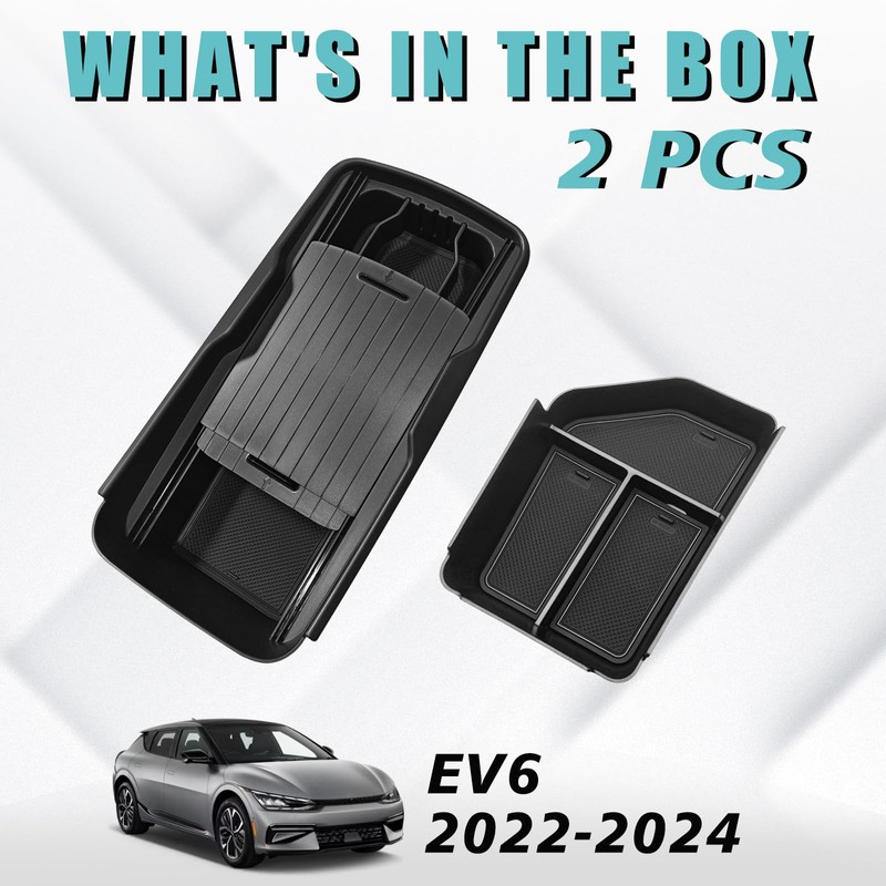 BestEvMod Armrest Organizer&Lower Center Console Compatible with 2025 2022-2024 Kia