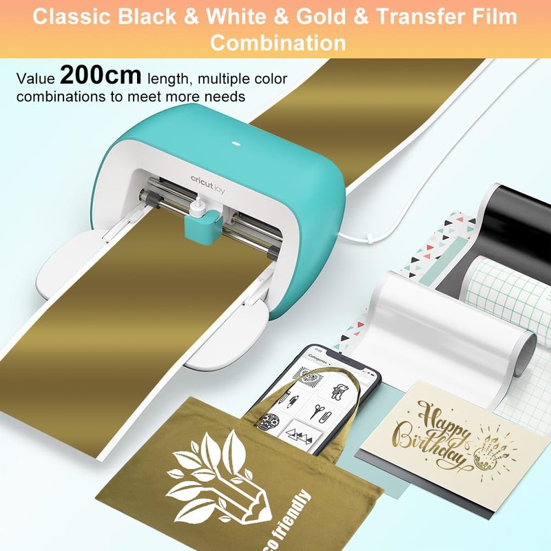 4 rotoli di vinile permanente Smart per Cricut Joy 14x200cm,