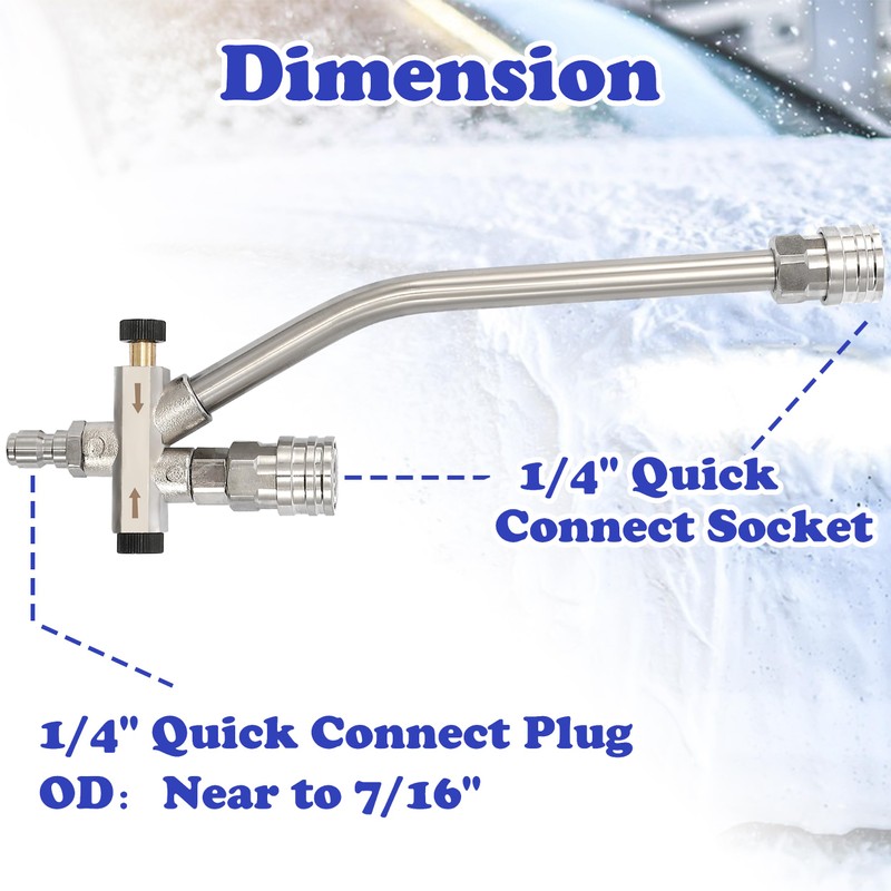 Tool Daily Pressure Washer Foam Cannon with Dual Connector Accessory,