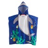 Catherine Lansfield Kids Shark Hooded Towel Poncho 60x120cm Blue