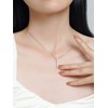 Silvora Women's Necklace, 925 Silver, Simple, Stick, Long Pendant, Hypoallergenic,