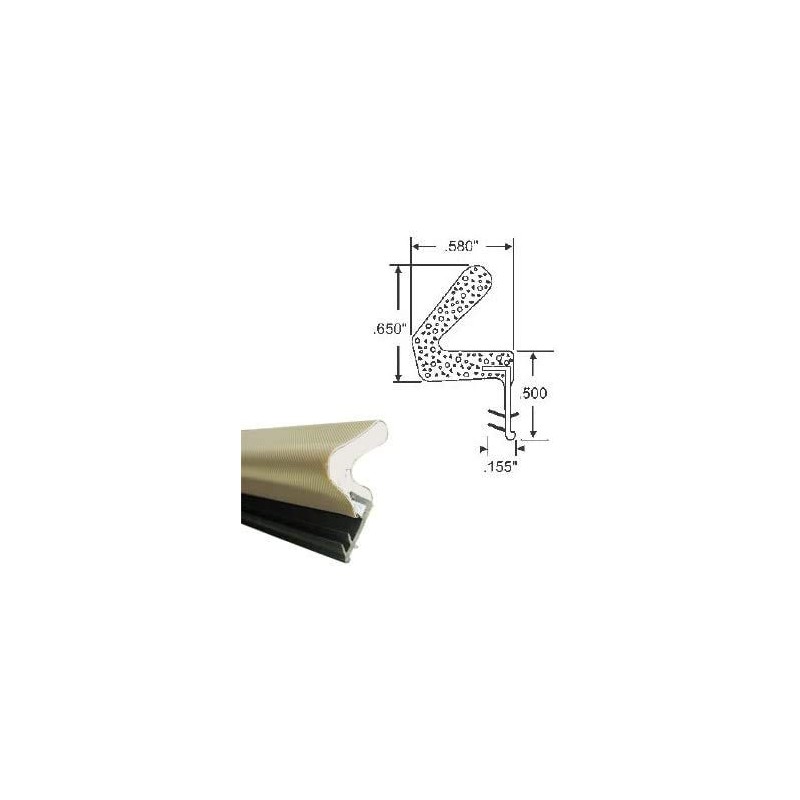 Door Weatherstrip, Kerf-Mounted, Foam Style, 82", Beige