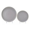 KASABLANCA Vajilla De Ceramica Gris 16 Piezas Moderna 4 Personas