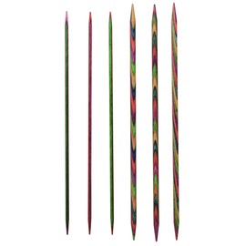 KnitPro 15 cm x 4 mm Symfonie Double Pointed Needles, Multi-Color
