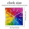 Constantplanet Square Glass Wall Clock Silent - Analog Wall Clock