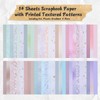 90 Sheets Textured Scrapbook Paper with Decor Mesh Fabric Creative