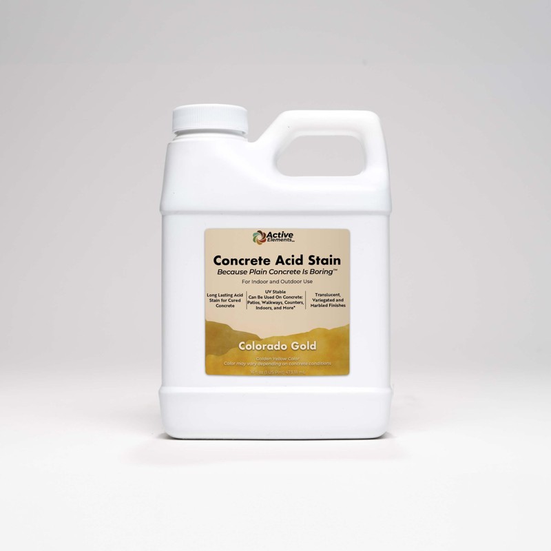 Concrete Acid Stain Interior Concrete Colorado Gold (Golden Yellow Color)